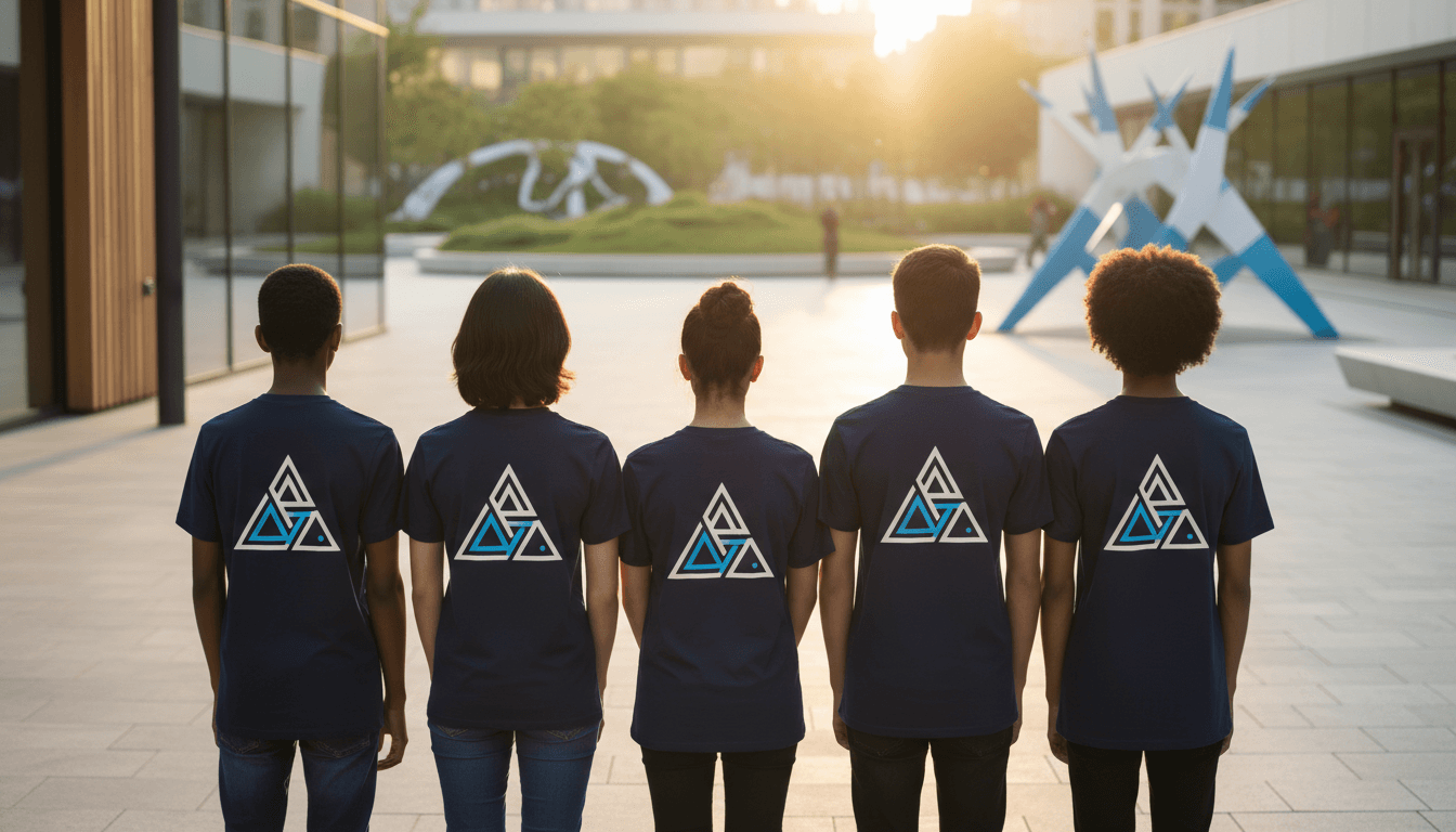 Grupo con camisetas personalizadas por CREWEE